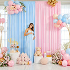 Photo Backdrop 4-Pack Taffeta Draping Background Cloth 5×10 Ft – Opaque Reusable Rod Pocket Panel for Weddings, Birthdays, Baby Showers & Photo Studios | 16 Colors