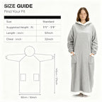Wearable Blanket Hoodie – Oversized Giant Flannel Hooded Blanket Jacket for Women & Men | Ultra Soft, Warm, with Pocket | 5 Colors