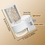 LED Night Lights Plug into Wall, 2 Pack 3000K Dimmable – Auto Dusk-to-Dawn Light Sensor, Adjustable Brightness, Modern Wall Mount for Hallway, Bedroom, Bathroom & Nursery – White & Black