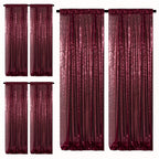Sequin Backdrop Curtains – Glitter Party & Wedding Background Panels, 2ft×8ft per Panel, 4/6/8 Panel Sets, 29 Colors for Birthday, Stage, Bridal & Event Decor