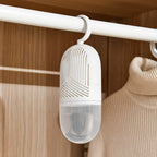 Reusable Dehumidifier Bags 6pcs with Hooks Hanging Moisture Absorber Mildew Resistant for Closet Bedroom Bathroom No Electricity White