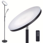 LED Torchiere Floor Lamp 27W+7W Dual Light with Reading Arm, 4 Color Temperatures, Dimmable, Remote & Touch Control – Home & Office Standing Lamp | Nuvia Haven