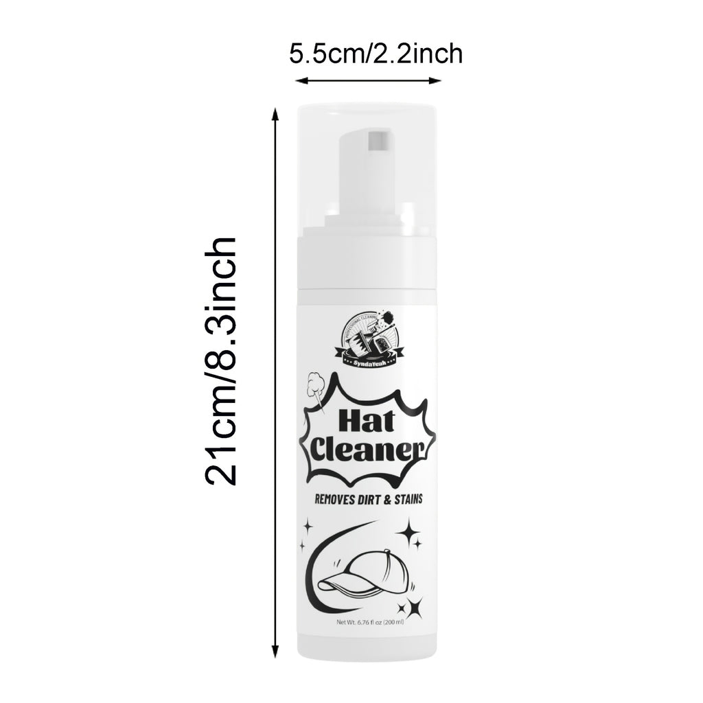 Hat Cleaner Foam Spray 6.76oz, Deep Cleans Baseball Cowboy Felt Fur Fleece Caps, Removes Dirt & Sweat Stains, Restores Hats Like New, 1-Pack & 4-Pack