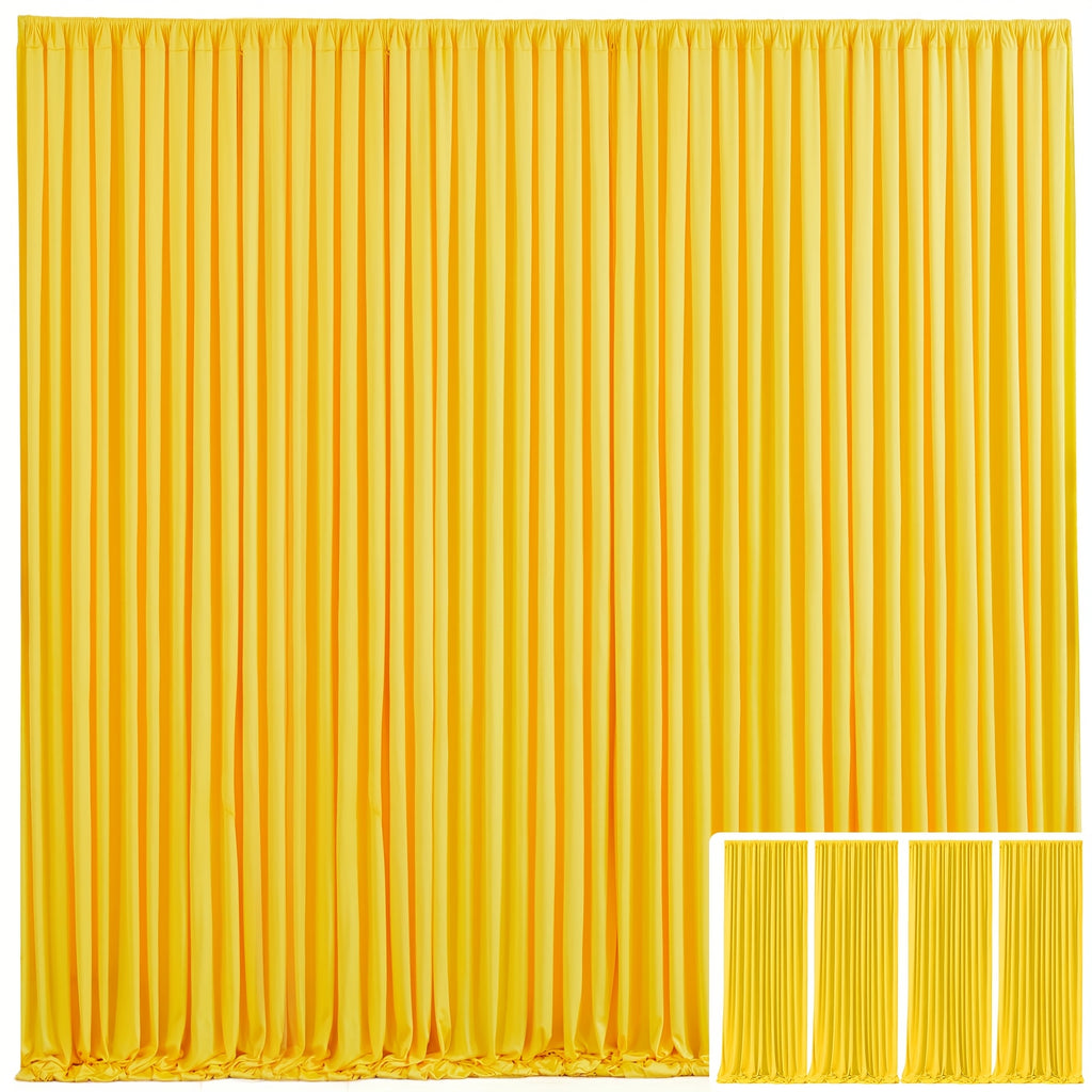 Photo Backdrop 4-Pack Taffeta Draping Background Cloth 5×10 Ft – Opaque Reusable Rod Pocket Panel for Weddings, Birthdays, Baby Showers & Photo Studios | 16 Colors