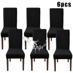 Dining Chair Covers 4/6pcs – Plant Print Stretch Parsons Chair Slipcovers 90% Polyester Elastic Band All-in-One Seat & Back Protector, Vintage Elegant Style for Kitchen Wedding Mother's Day Gift