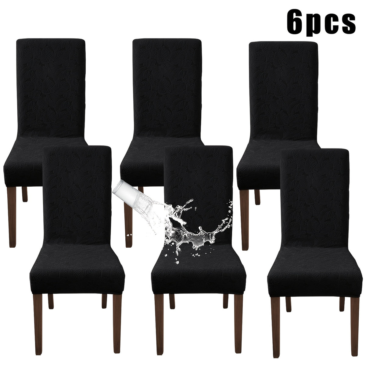Dining Chair Covers 4/6pcs – Plant Print Stretch Parsons Chair Slipcovers 90% Polyester Elastic Band All-in-One Seat & Back Protector, Vintage Elegant Style for Kitchen Wedding Mother's Day Gift
