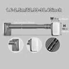 No Drill Telescopic Curtain Rod Adjustable 15.75-196.85in 33mm Extendable Shower Curtain Rod for Large Windows Anti-Slip No Screws