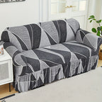 Printed Skirt Sofa Slipcover 1pc - Elastic Pet Anti-Dirt All-Purpose Sofa Protection Cover for Living Room Home Decor Sofa Cushion Cover