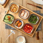6-Piece Bohemian Ceramic Bowl Set – Hand-Painted Retro Underglaze, Dishwasher & Microwave Safe, for Home Kitchen, Restaurant & Holiday Use