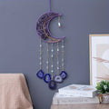 Amethyst Crystal Tree of Life Wall Hanging – Boho Crushed Stone Silk Moon Decor for Living Room, Bedroom & Nursery
