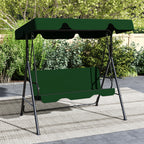 Outdoor Patio Swing Glider with Canopy & Heavy Duty Stand, Adjustable Bracket, Rust-Proof Powder Coated Frame, Sun Shade Polyester Canopy, Adult Porch Swing for Garden, Lawn and Backyard