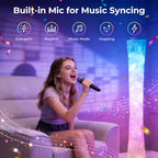 Smart RGB LED Floor Lamp with Music Sync App & Remote Control Dimmable Color Changing Standing Light for Living Room Bedroom Office