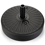 Heavy Duty Patio Umbrella Base Stand 20in Round 50LBS Water Sand Fillable Steel Holder for Outdoor Market Lawn Garden Black