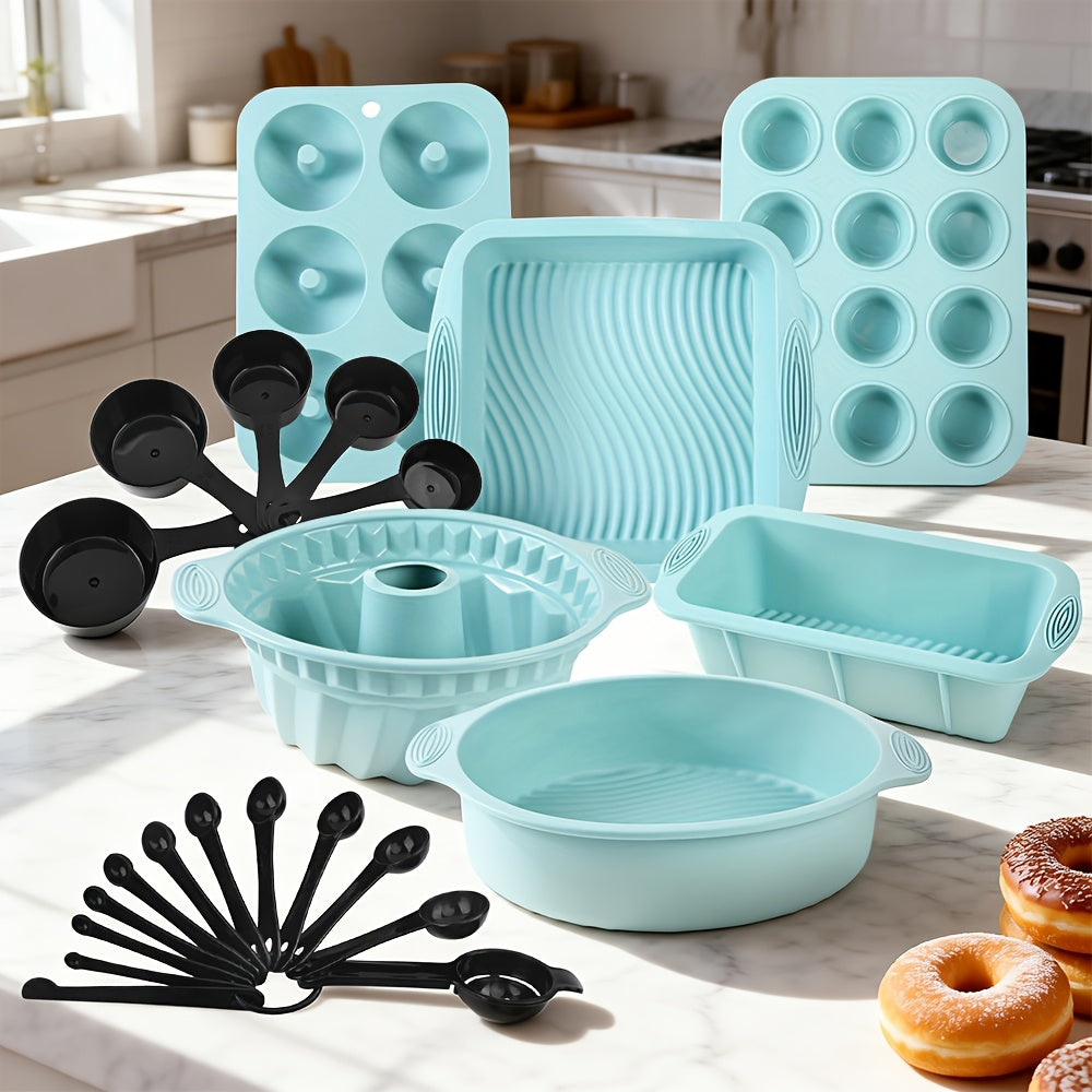 Baking Pan Set Oven-Safe Commercial Grade - Cookie Sheet Baking Sheet Round Cake Pan Muffin Pan Bread Pan Pizza Pan Square Pan - 4/6/12/23/46-Piece Kitchen Bakeware Sets, Restaurant Quality