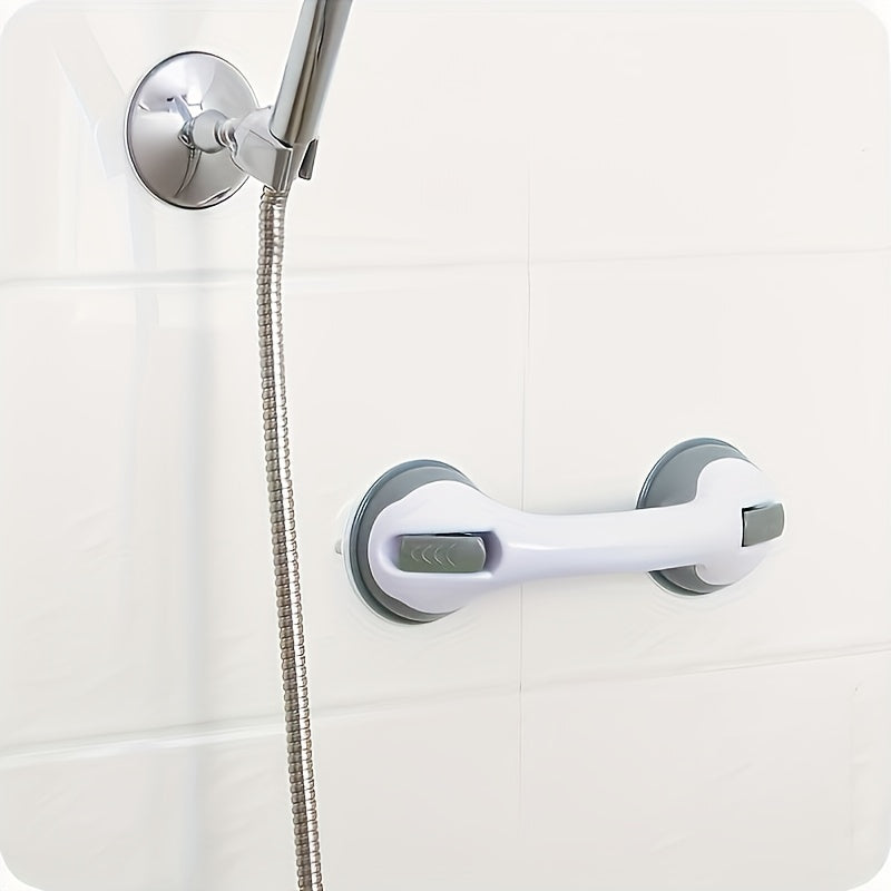 Bathroom Grab Bars Suction Cup No Drill 2-Pack Non-Slip Adjustable Height Shower Handle Safety Rail for Elderly Toilet Fall Prevention Easy Install