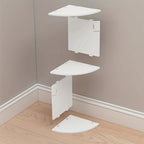 Floating Corner Wall Shelf 3 or 5-Tier, Wall Mounted Storage Rack for Living Room, Bedroom, Kitchen, Bathroom & Office, Easy Install Decorative Corner Shelves, White or Black, 1 or 2 Pieces