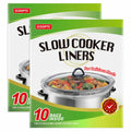Slow Cooker Liners Disposable Cooking Bags 13x21 In, 20 Pack – Fits 3-8 Quart Oval & Round Pots 4QT to 8.5QT, No-Scrub Easy Cleanup Kitchen Bag