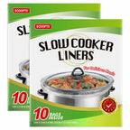 Slow Cooker Liners Disposable Cooking Bags 13x21 In, 20 Pack – Fits 3-8 Quart Oval & Round Pots 4QT to 8.5QT, No-Scrub Easy Cleanup Kitchen Bag
