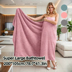 Extra Large Bath Towel 78x41 Inch – Striped Coral Fleece Quick-Dry Space Theme Towel, Absorbent Lint-Free Bath Sheet for Home Beach Outdoor, Holiday Gift
