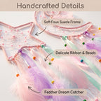 Dream Catcher Wall Decor Set of 3 – Star Moon Sun Boho Room Decor for Teen Girls & Kids Bedroom