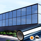 One Way Privacy Window Film for Home & Office - Static Cling Mirror Surface, Daytime Privacy, Heat & Glare Reduction, UV Blocking, No Adhesive, 4 Colors