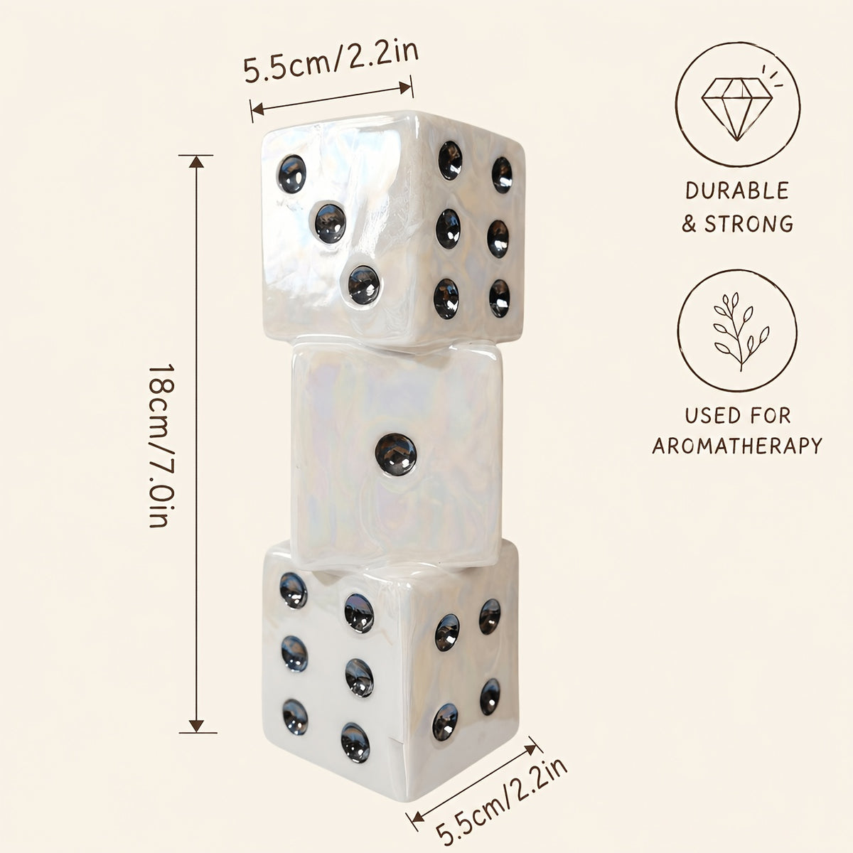 Ceramic Dice Vase Handmade Unique Decorative Vase for Dried Flowers Roses Pampas Grass Modern Home Decor Gift