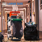 55-60 Gallon Heavy Duty Black Garbage Bags Tear Resistant Large Trash Bags for Home Garden Outdoor Commercial Camping 25 Pack