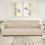 Universal Fit Sofa Slipcover Protector Washable 3 4 Seater, 5-Layer Quilted Pet-Friendly Couch Cover with Elastic Straps – Recliner & Loveseat Compatible, Non-Slip Furniture Protector for Living Room