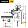 Manual Meat Grinder with Table Clamp – Heavy-Duty Stainless Steel Hand Crank Food Processor for Grinding Meat, Vegetables & Spices – No Electricity Required, Easy to Clean Kitchen Tool