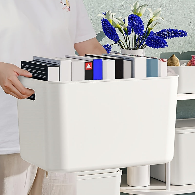 13-Inch Square Plastic Storage Bins 4-Pack with Handles Lid & No-Lid Options White Wardrobe Storage Box Set for Clothes Tools Closet Shelves – Premium Home Organization Containers