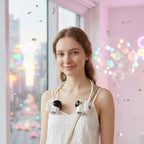Neck Fan USB Rechargeable Hands-Free Wearable Bladeless Fan 3-Speed 360 Degree Adjustable Digital Display Quiet Cooling Fan for Outdoor Travel Office Student White Green Pink 1500mAh 3000mAh