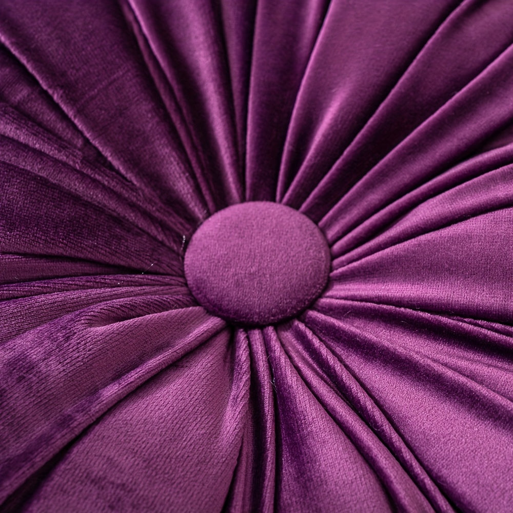Velvet Flower-Shaped Throw Pillow with Pillow Core - Elegant Round Cushion for Sofa Bed and Living Room Decor Christmas Home Decoration Gift