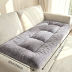 Foldable Sofa Mattress Soft Gray Floor Bed for Bedroom Dormitory Hotel – Twin Queen King Sizes, Skin-Friendly Sleep Aid