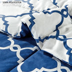 5-Piece Comforter Set – Reversible Quilted Down Alternative Bedding Set with Pillow Shams, Bed Skirt & Cushion | All Season | Twin, Queen, King