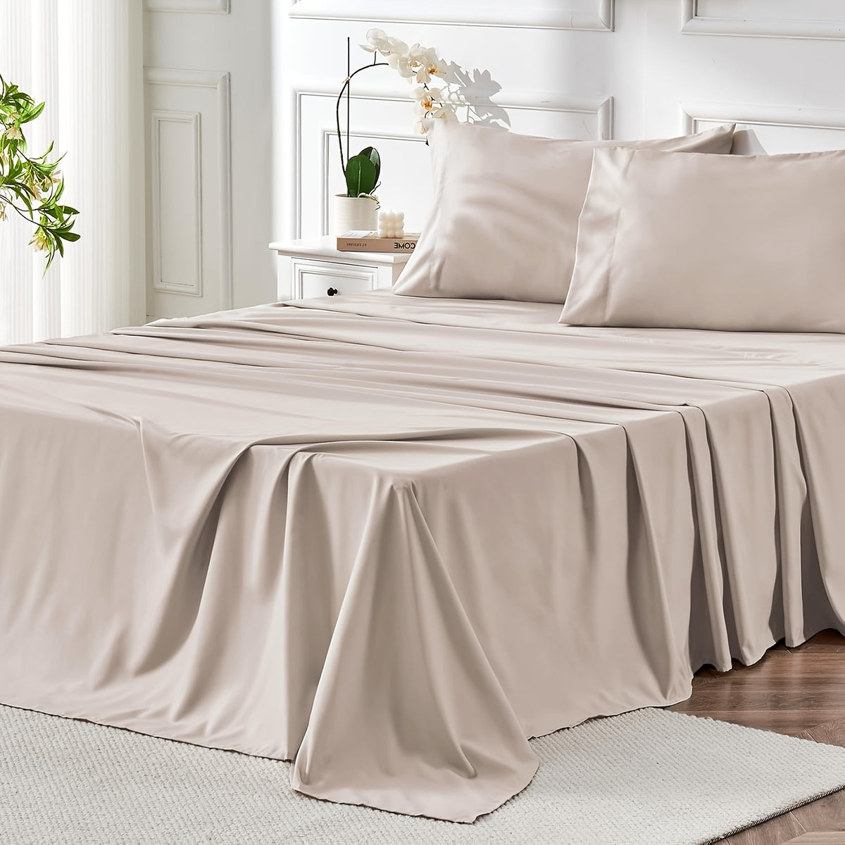 Luxury Microfiber Bed Sheet Set 4-Piece | Deep Pocket, Fade Resistant