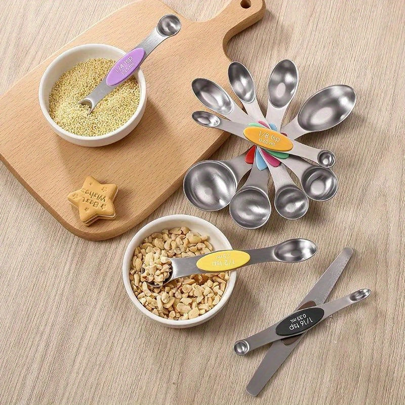Measuring Cups & Spoons Set | Dry & Liquid | Choose 8-Piece Cups, 9-Piece Spoons, or 17-Piece Complete Set