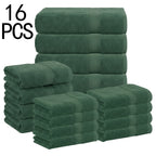 Bath Towel Set 8 or 16 Pcs – Soft Absorbent Quick-Dry Thick Towels with Bath Towels, Hand Towels & Washcloths for Family Hotel Travel, 10 Color Options