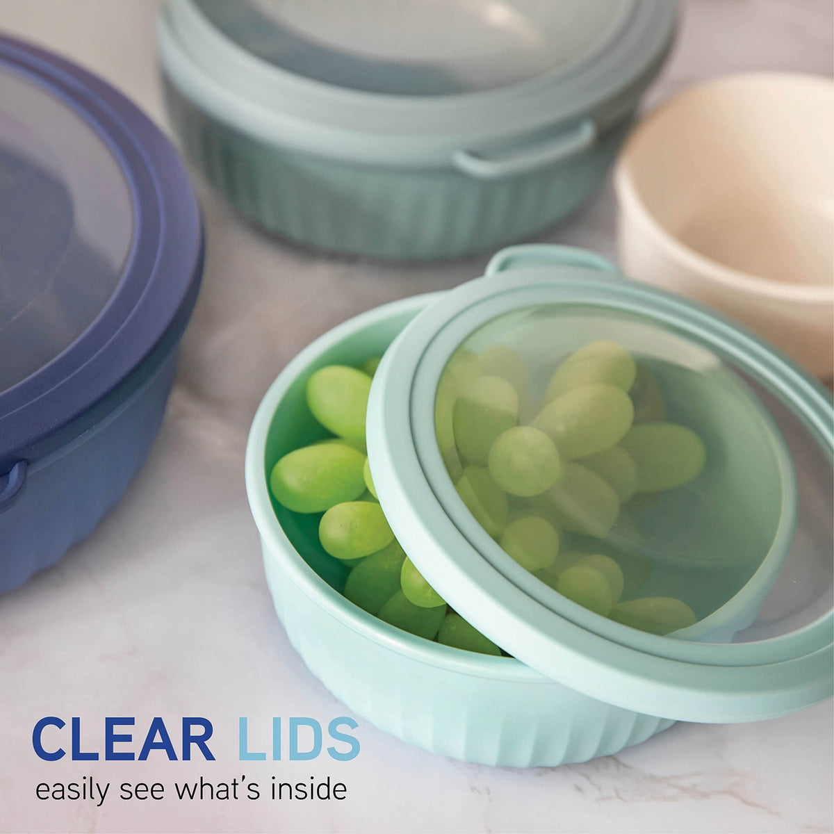 Mixing Bowl Set with Lids 8pcs - 4 Gradient Color Bowls + 4 Lids (13oz, 24oz, 41oz, 73oz), BPA-Free, Dishwasher Safe, Stackable for Meal Prep, Salad, Snacks & Food Storage