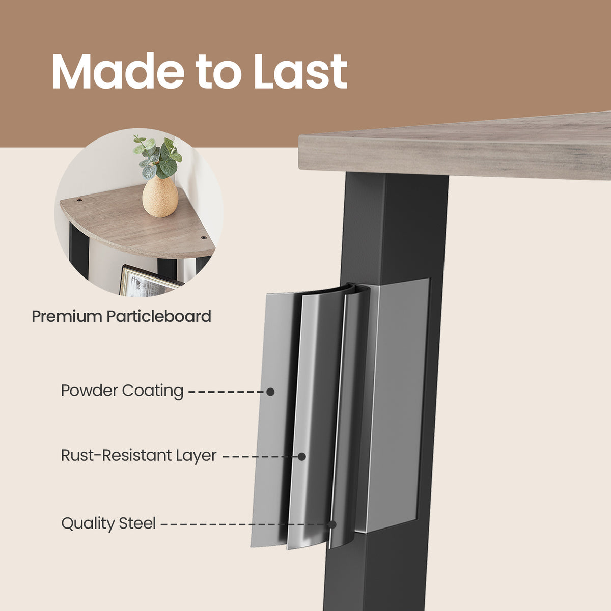 Corner Shelf 4-Tier Ladder Bookshelf & Plant Stand – Industrial Style Space-Saving Corner Shelving Unit for Living Room, Bedroom, Study & Entryway