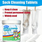 Sock Cleaning Tablets 12pcs Deep-Penetrating Laundry Soak Tabs for Dirty Socks Removes Sweat Stains & Odors No Scrubbing Needed Citric Acid Formula