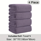 Oversized Bath Towel Set 4 Piece 35x71 Inch – Ultra Soft Quick-Dry Absorbent Microfiber Towels for Bathroom Spa Gym Travel, 10 Colors