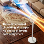5-in-1 RV Ventilation USB Fan 4000mAh 5 Speed Settings Dual Head Type-C & USB Charging Port for Indoor Outdoor Bedroom Office Camping RV Personal Cooling