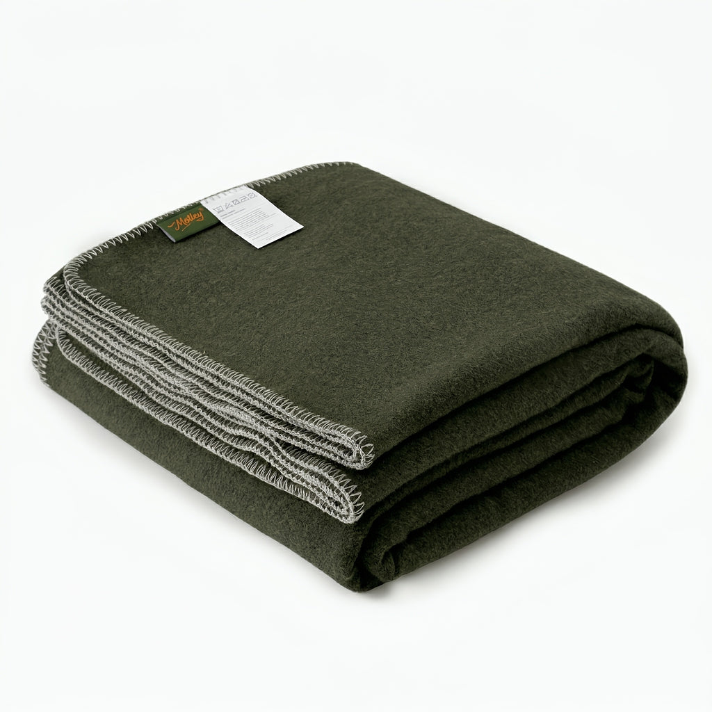 Merino Wool Blanket – Large 62”×86” Warm Thick Washable Throw | Sofa, Bed, Camping & Outdoor | 6 Colors | All Seasons