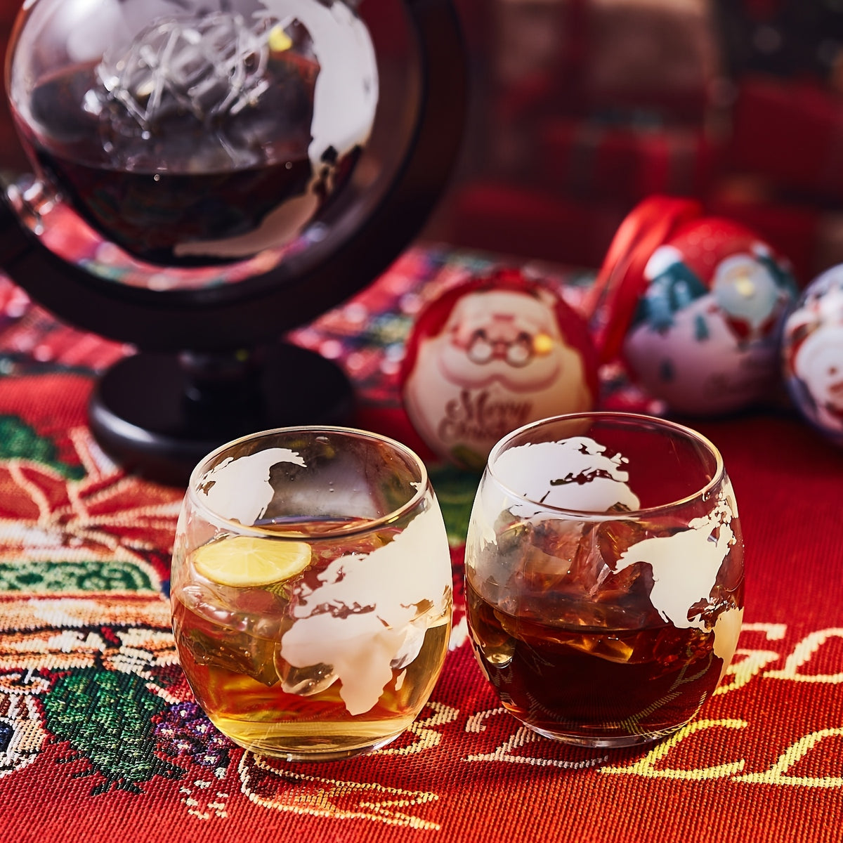 Whiskey Decanter Set with Glasses and Wooden Stand Globe Decanter Ball or Sailboat Design Gift for Whiskey Lovers Birthdays Weddings Anniversaries