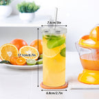 20oz Clear Plastic Cup with Lid & Straw – Reusable Iced Coffee Tumbler Set for Commuting, Office, Travel & Daily Use | 2-Pack & 4-Pack