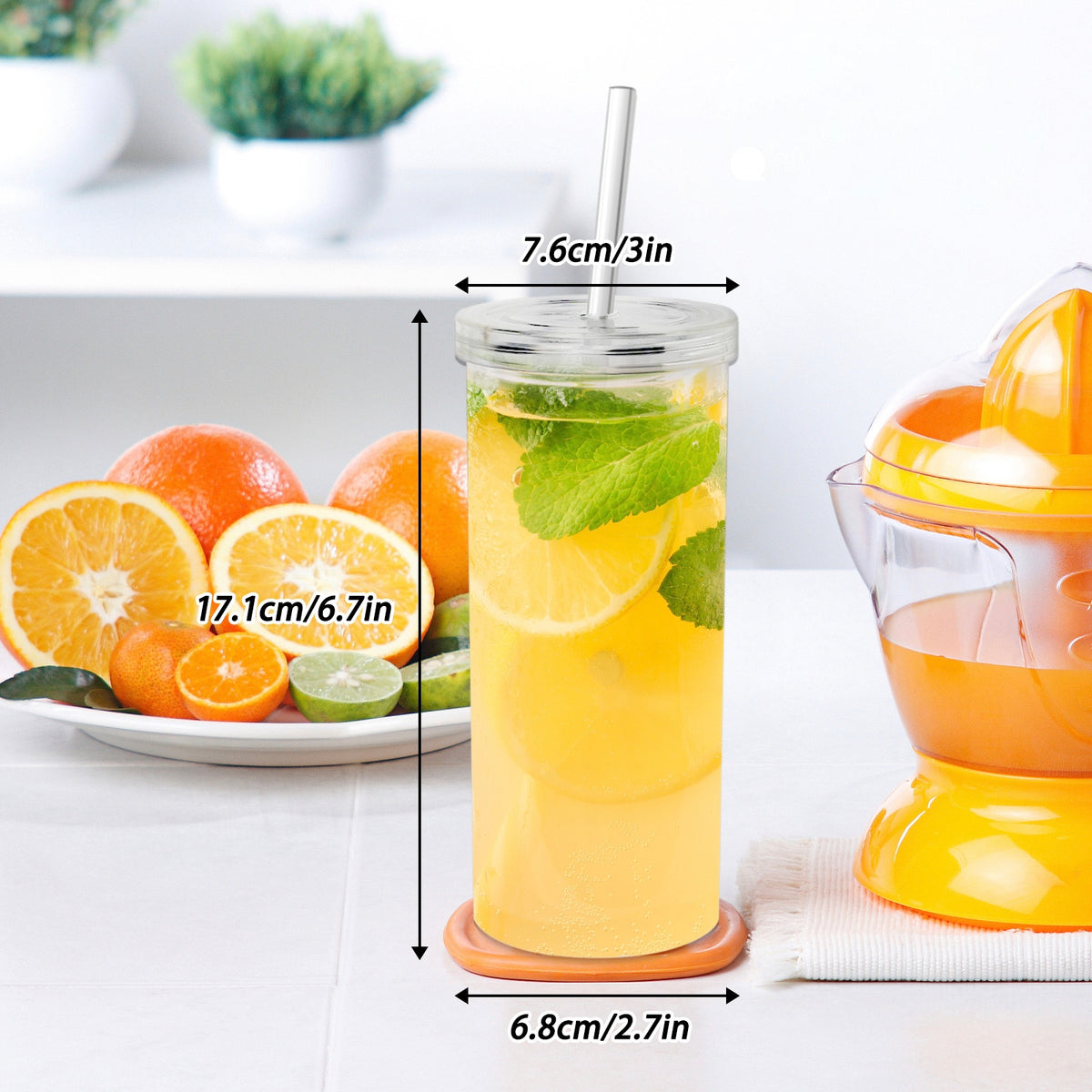 20oz Clear Plastic Cup with Lid & Straw – Reusable Iced Coffee Tumbler Set for Commuting, Office, Travel & Daily Use | 2-Pack & 4-Pack