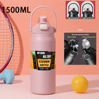 Large Capacity Vacuum Insulated Tumbler 1200ml/1500ml Stainless Steel - Leakproof Travel Mug Keeps Hot & Cold, for Travel Fitness Camping - Holiday Christmas Gift, 9 Colors