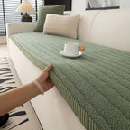Plaid Sofa Protector Thickened Non-Slip Machine Washable Stretchable Pet Friendly - Sofa Cover for Living Room Bedroom Office Loveseat 4 Seater 6 Colors