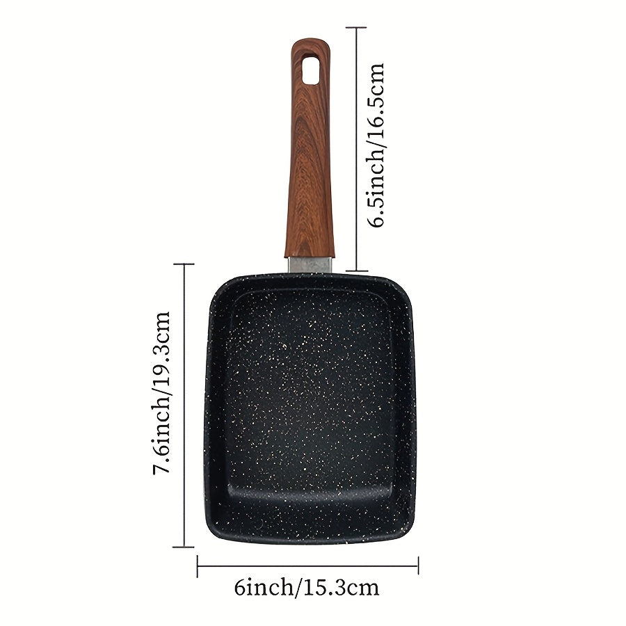 Japanese Tamagoyaki Pan – Non-Stick Rectangular Egg Roll & Omelette Frying Pan | Induction & Halogen Compatible | Dishwasher Safe | Wooden or Plastic Handle