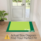 Non-Slip Doormat Low Profile Indoor Outdoor Entry Mat Dirt Trapper – Front Door, Entryway, Patio, Porch & Garage Rug, 4 Sizes, Beige & Grey